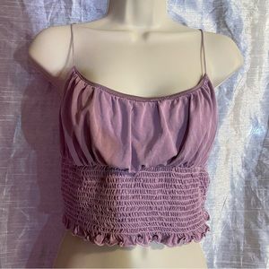UO Emma Cupro, smocked cami SZ L, see last pic elastic a bit blown under arm.